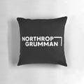 Northrop Grumman logo printed on a soft, plush pillow