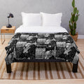 Nosferatu-inspired plush blanket featuring the iconic vampire from the silent film