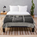 Nosferatu plush blanket featuring dark, gothic artwork