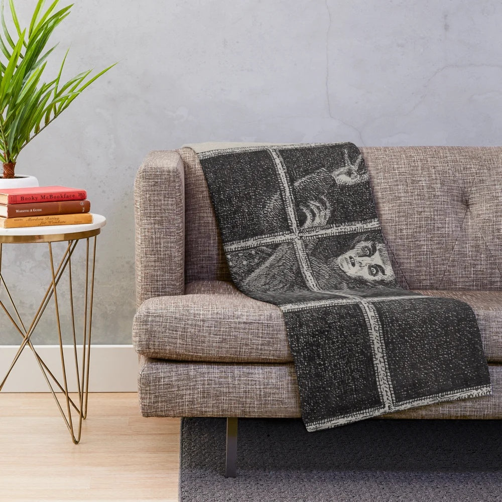 Nosferatu plush blanket featuring dark, gothic artwork