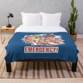Plush blanket featuring characters from the classic 1970s TV show Emergency!