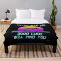 Cozy plush blanket featuring the luck dragon Falkor from the classic 80s fantasy film The Neverending Story