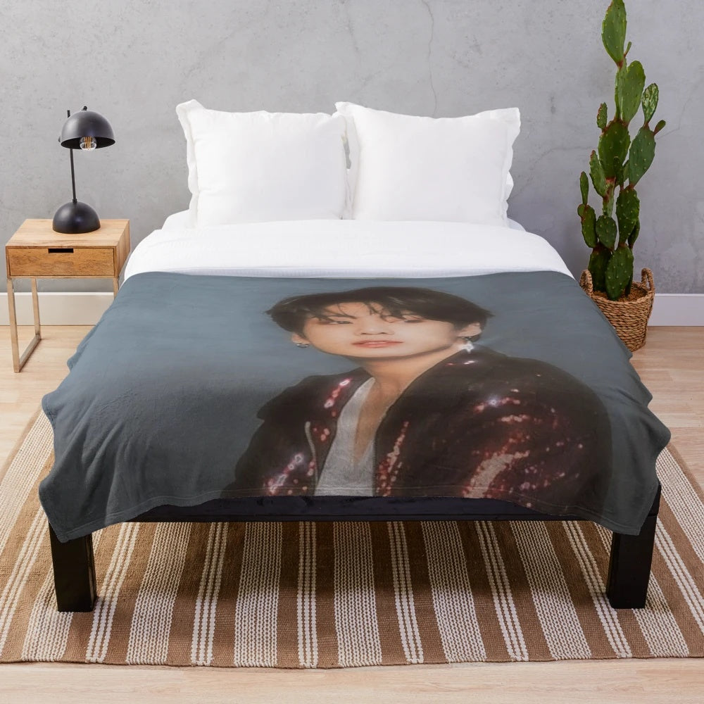 Jungkook 90s heartthrob plush blanket