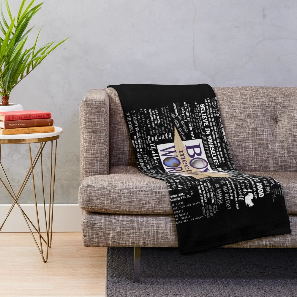 Boy Meets World Inspired Plush Blanket with Memorable Quotes
