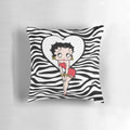 "Cozy Betty Boop-themed pillow with a vibrant Y2K aesthetic and vintage cartoon design"