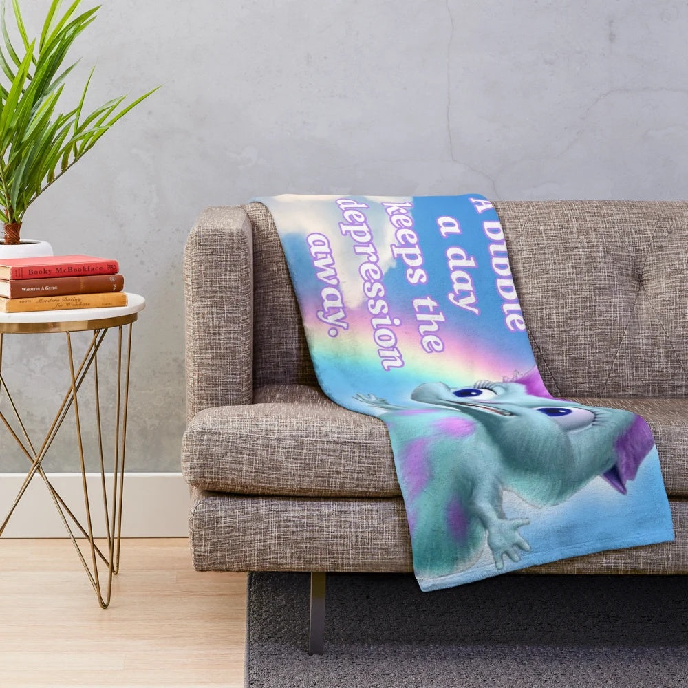 Cozy plush blanket featuring the iconic Bibble meme