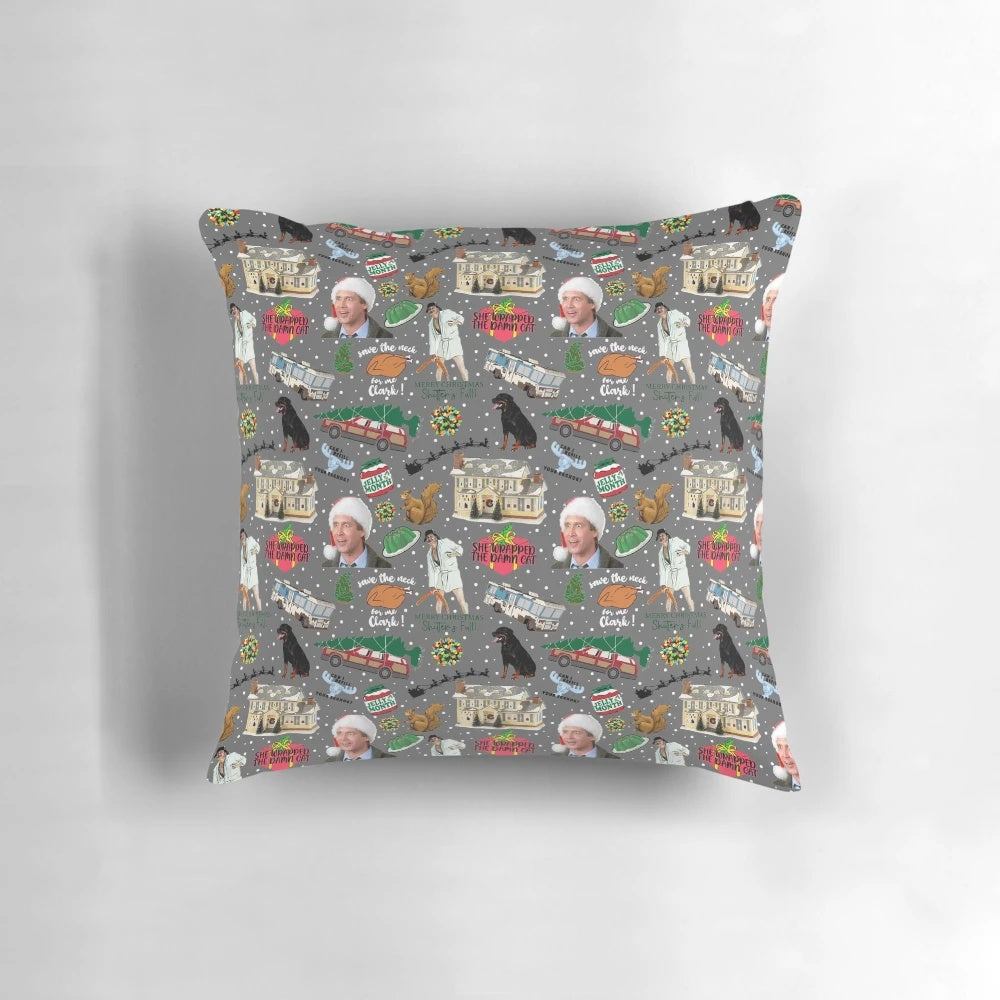 Throw pillow featuring the iconic Griswold family from the movie National Lampoon's Christmas Vacation