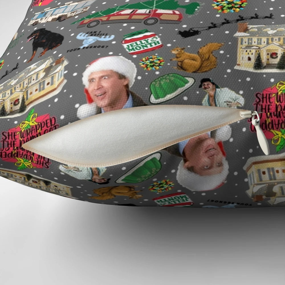 Throw pillow featuring the iconic Griswold family from the movie National Lampoon's Christmas Vacation