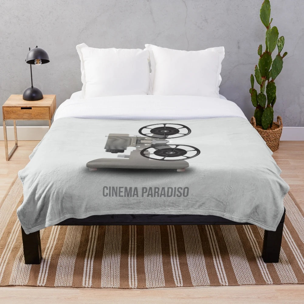 Plush blanket featuring alternative cinema paradiso movie poster design