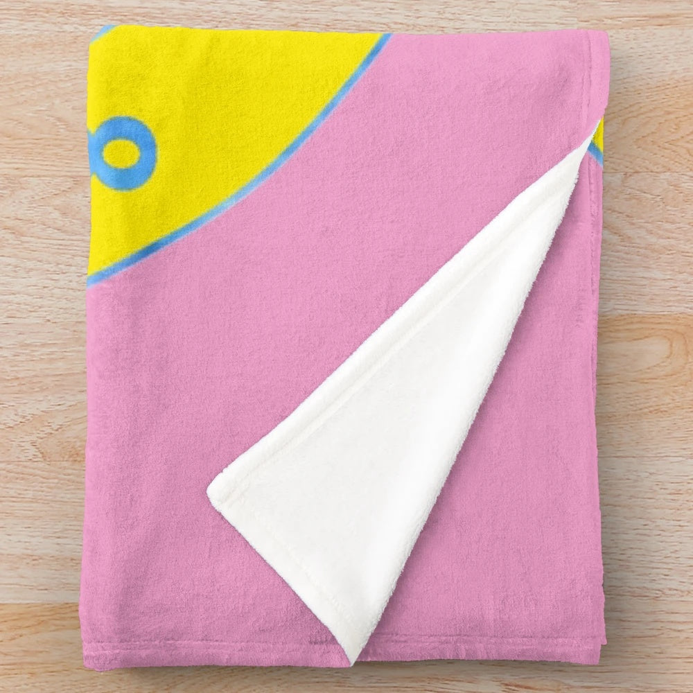 Nostalgic Clock Rug Plush Blanket inspired by The Big Comfy Couch TV show