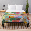 Plush blanket featuring vintage concert ticket stubs