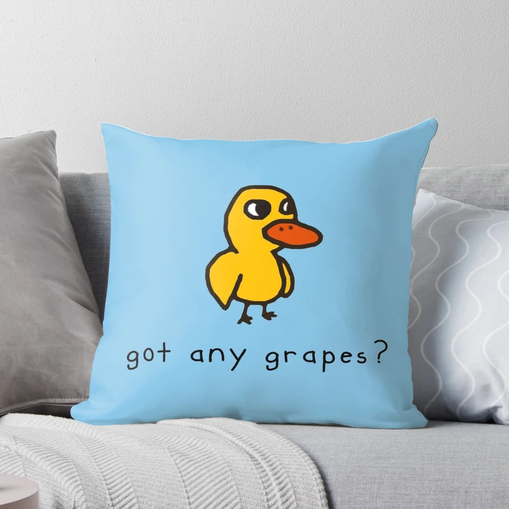 Pillow featuring a nostalgic duck song design