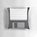 Floppy disc 3.5 inch pillow, a retro computer-themed square cushion