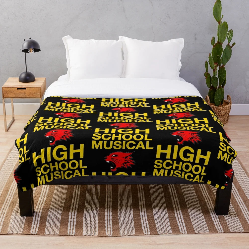 High School Musical Plush Blanket featuring Troy Bolton and the Wildcats