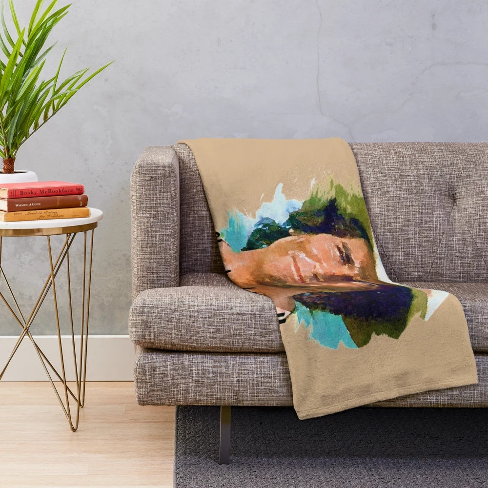 Cozy plush throw blanket featuring iconic scenes from the beloved Little House on the Prairie TV series