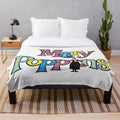 Vintage-style Mary Poppins inspired plush blanket