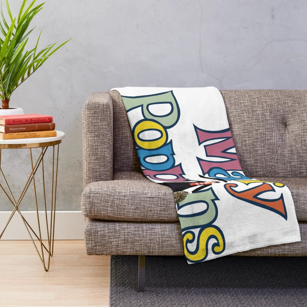 Vintage-style Mary Poppins inspired plush blanket