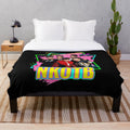 Plush blanket featuring the iconic New Kids on the Block band logo