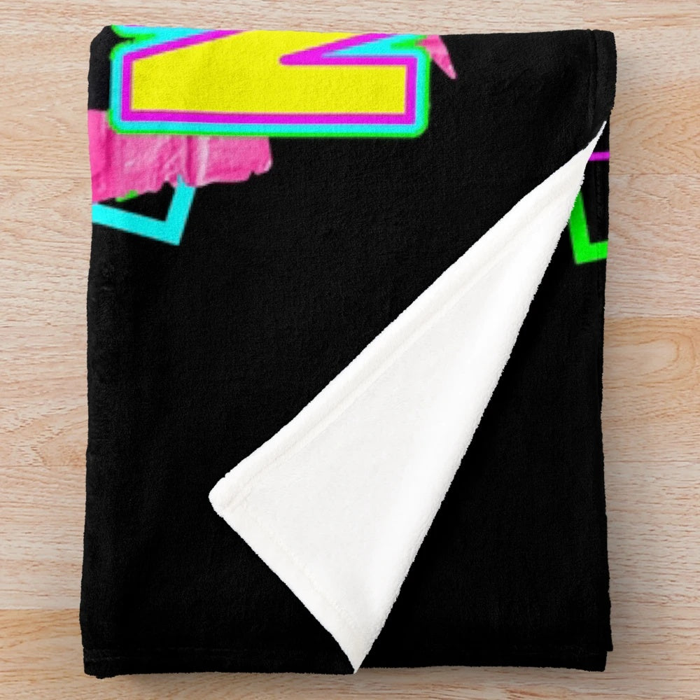 Plush blanket featuring the iconic New Kids on the Block band logo