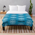 Cozy Pan Am-inspired retro plush blanket
