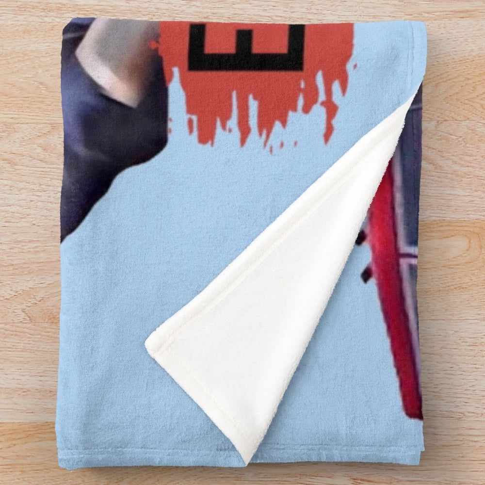 Plush blanket with paramedic-inspired design