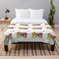 Plush blanket featuring Pound Puppies cartoon characters