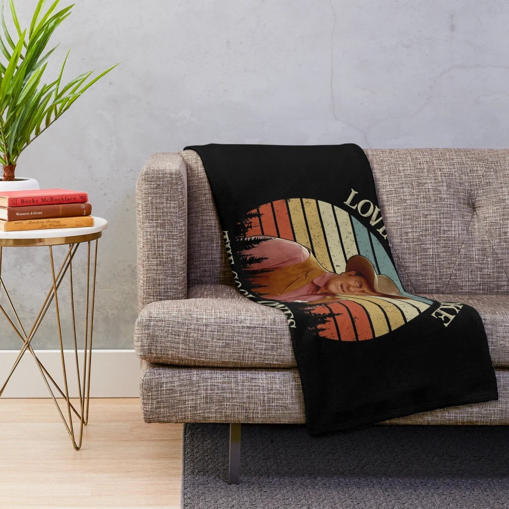 Cozy plush blanket featuring a nostalgic Gunsmoke TV show design