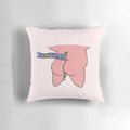 Pillow featuring an image of Patrick Star from Spongebob Squarepants with a focus on his butt gains.
