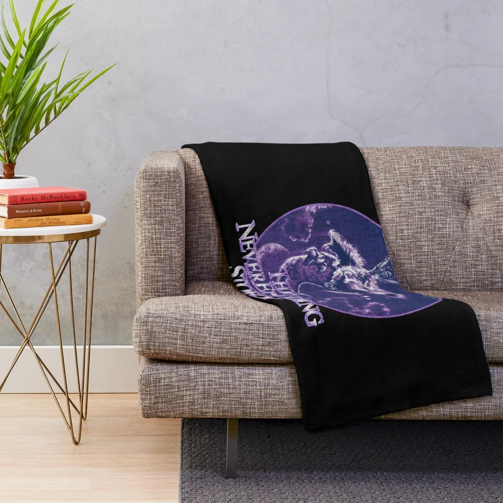 Plush blanket featuring The Neverending Story's iconic Falkor the Luck Dragon