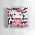 Nostalgic Whiskers Cozy Decorative Pillow with Soft Pink Butterfly Design