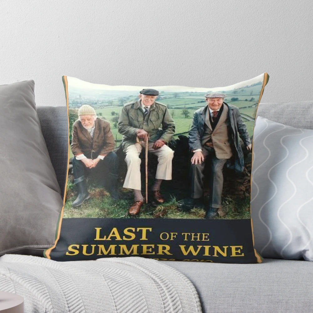 Soft, high-quality pillow featuring the iconic characters from the classic British TV show "Last of the Summer Wine"