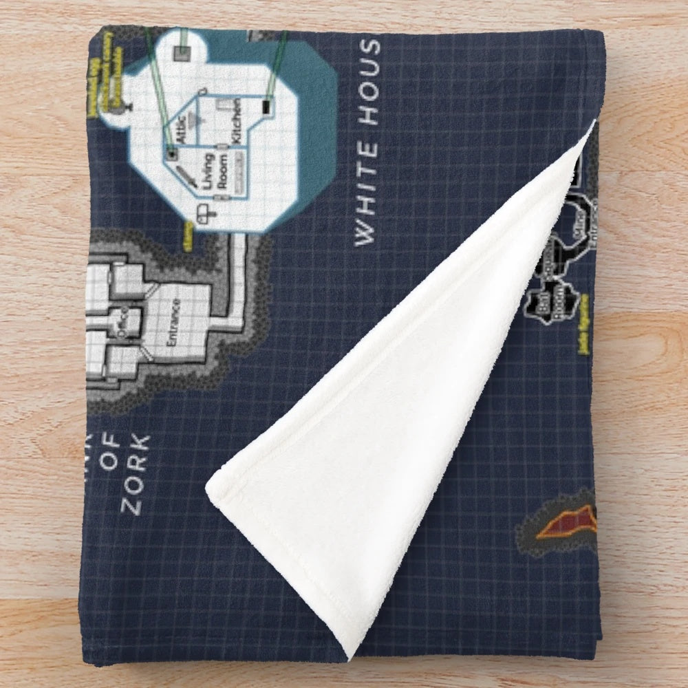 Soft and cozy plush blanket featuring the iconic Zork text adventure game