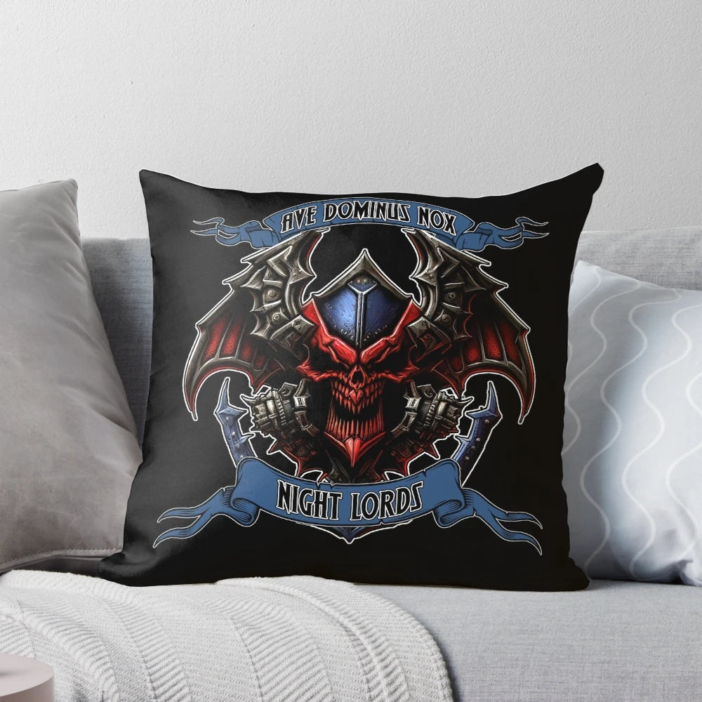 Warhammer 40k Nostramo Essential Kriegshammer Pillow with Scrollwork Design