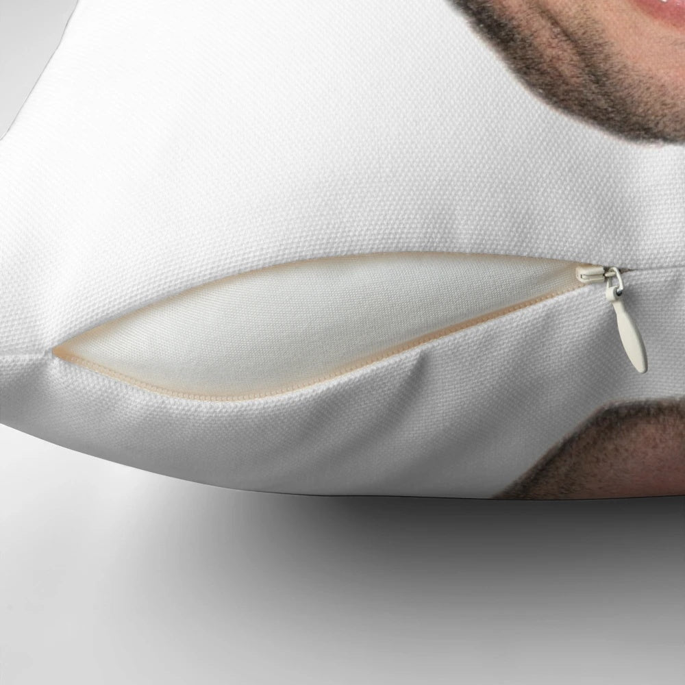 Funny novelty pillow featuring the face of actor Adam Sandler