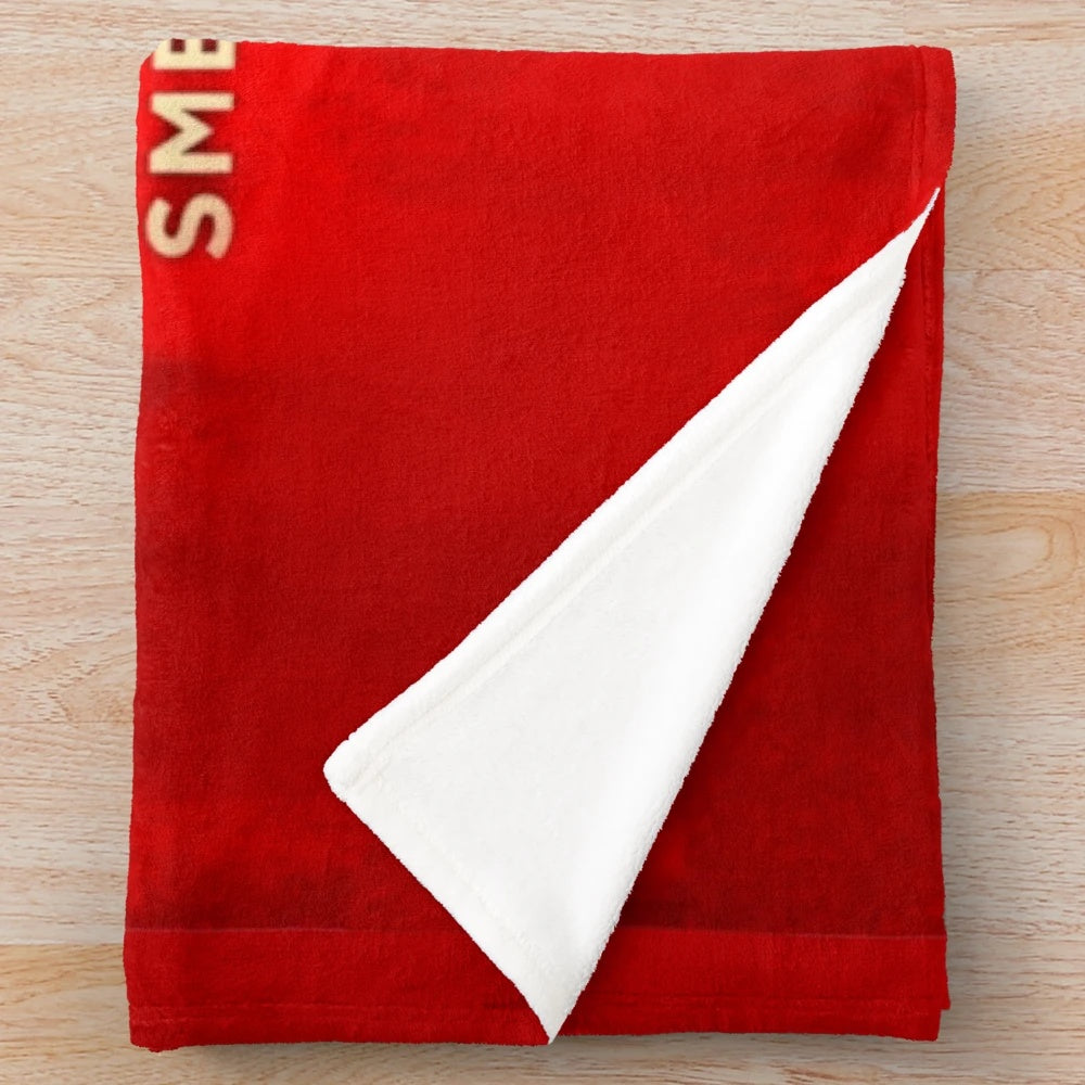 Old Spice-inspired plush blanket with humorous, honest branding