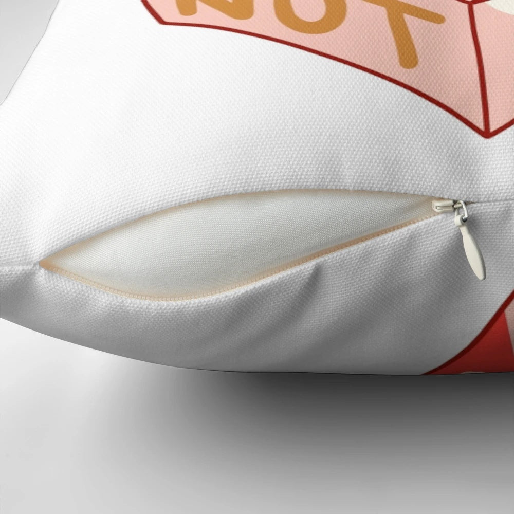 A soft, plush pillow featuring a "Nugs Not Drugs" cartoon design, perfect for food and pop culture enthusiasts.