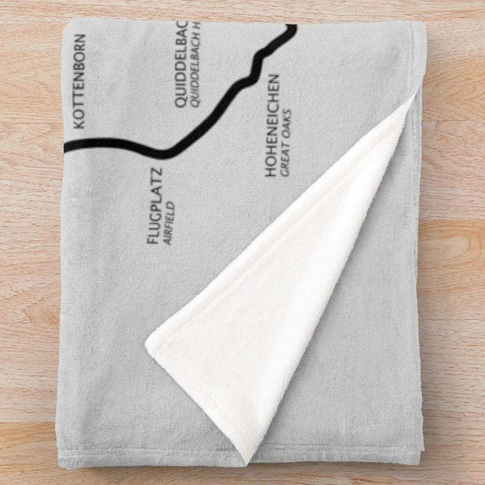 Nurburgring Nordschleife inspired plush blanket for motor racing enthusiasts