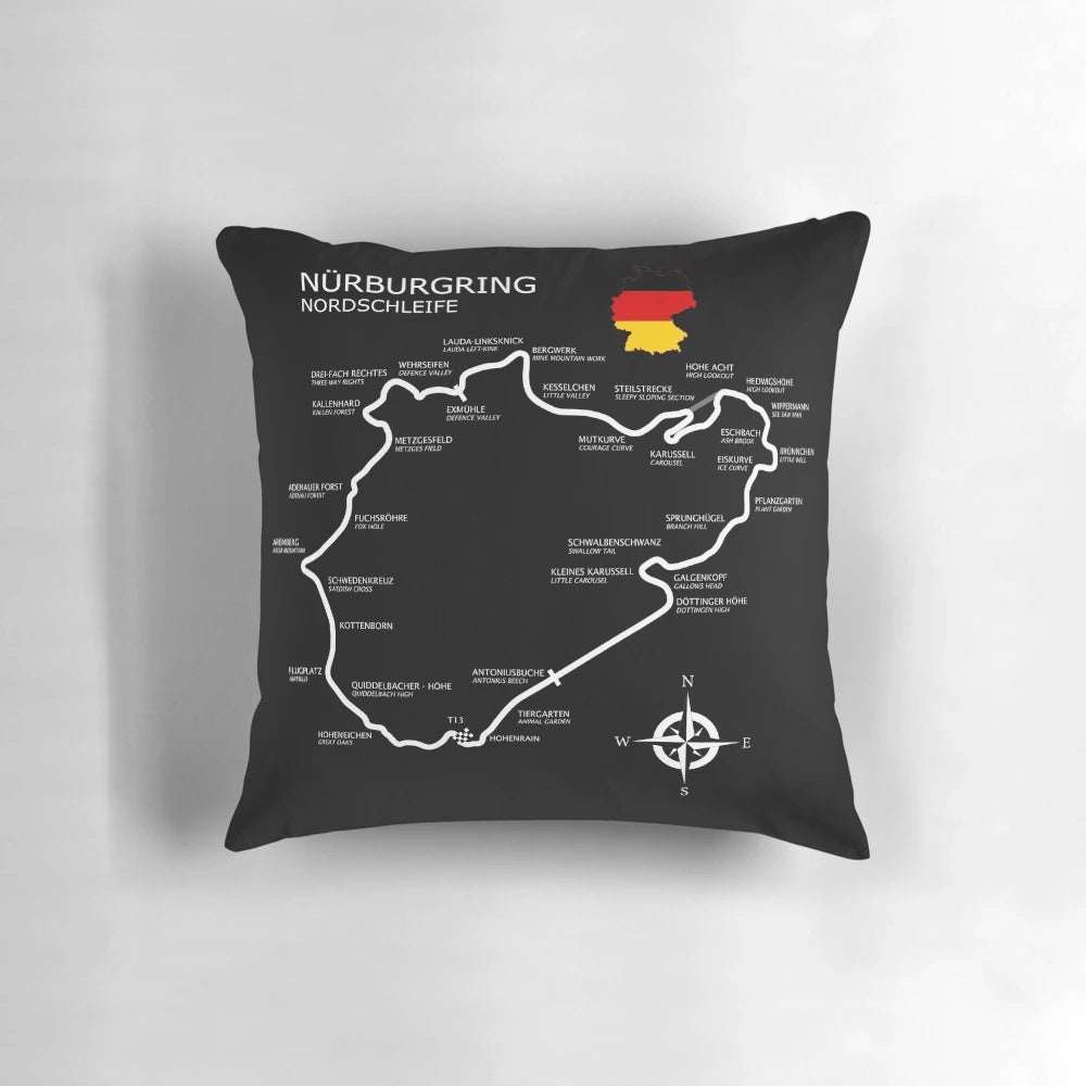 Nurburgring Nordschleife Motorsport and Formula 1 Pillow