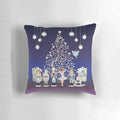 Nutcracker Christmas Pillow featuring the iconic ballet scene with toy soldiers, mouse king, and ballerina