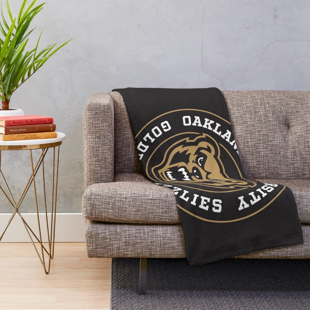 Oakland University Circle Plush Blanket