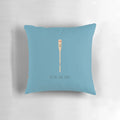 A white, square pillow with the text "Oar-some!" printed on it in a fun, whimsical font.