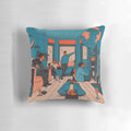 Oasis indie rock band album cover inspired decorative pillow