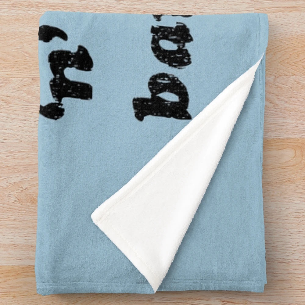 Oasis inspired plush blanket with band lyrics