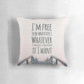 Oasis "Whatever" Lyrics Inspired Pillow