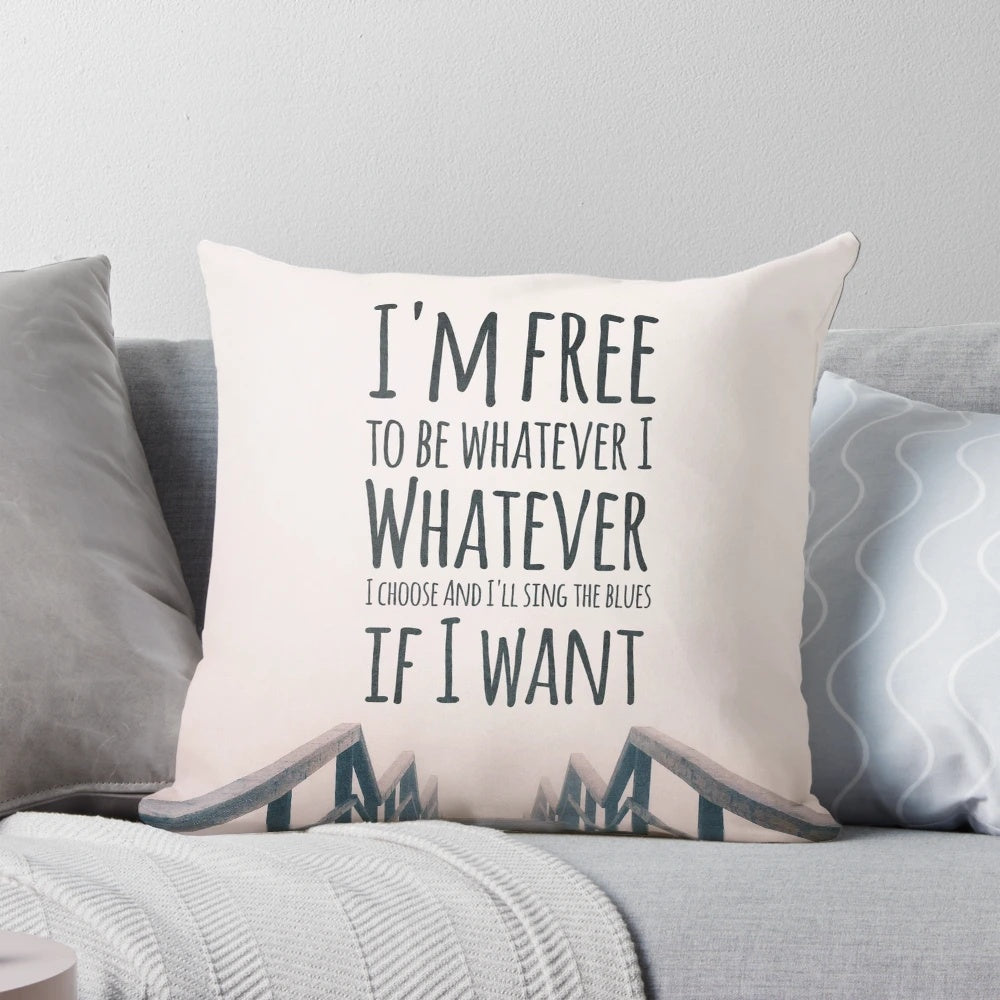 Oasis "Whatever" Lyrics Inspired Pillow