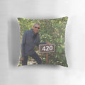 Obama 420 Pillow featuring the former US President and cannabis leaf