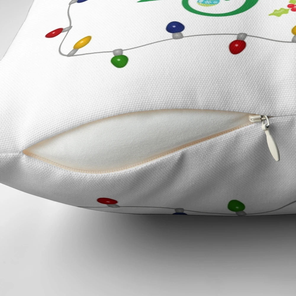 Festive "I Have OCD Obsessive Christmas Disorder" holiday themed throw pillow