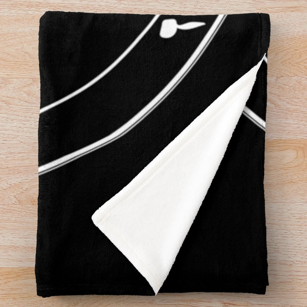Plush blanket featuring the occult symbol of the Baphomet goat head and pentagram