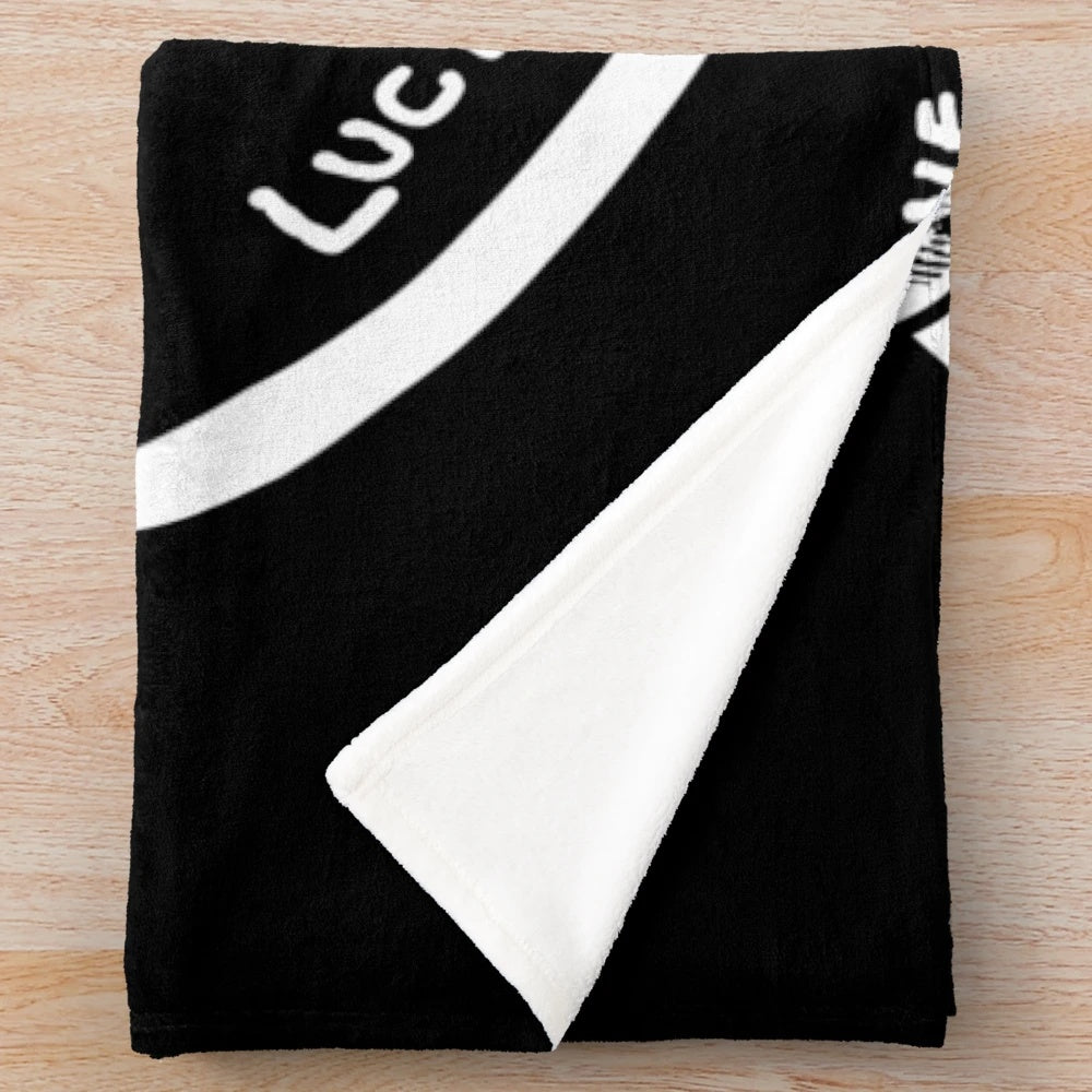 Occult plush blanket with baphomet and pentagram design