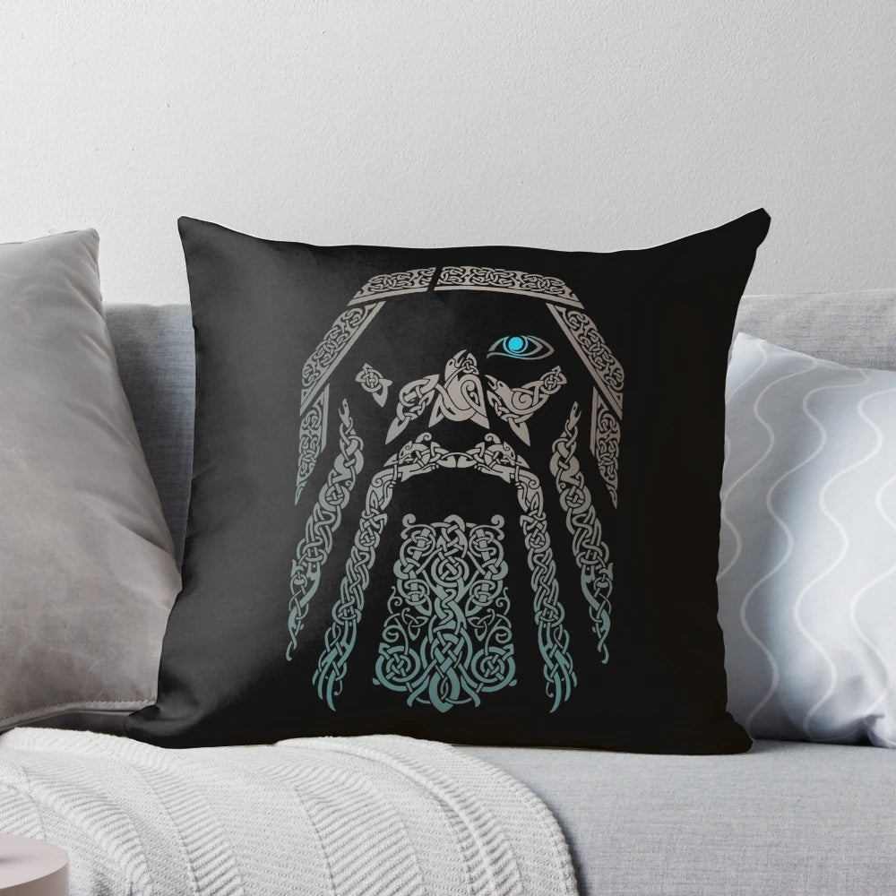 Odin Pillow - Mystical Nordic Decor Inspired by Norse Mythology